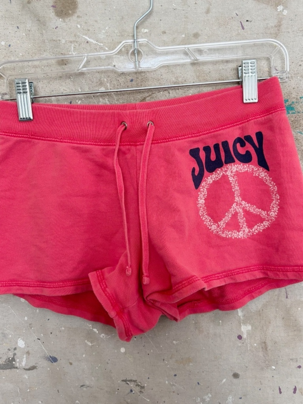 Y2K Vintage Juicy Couture Peace Sign Micro Shorts